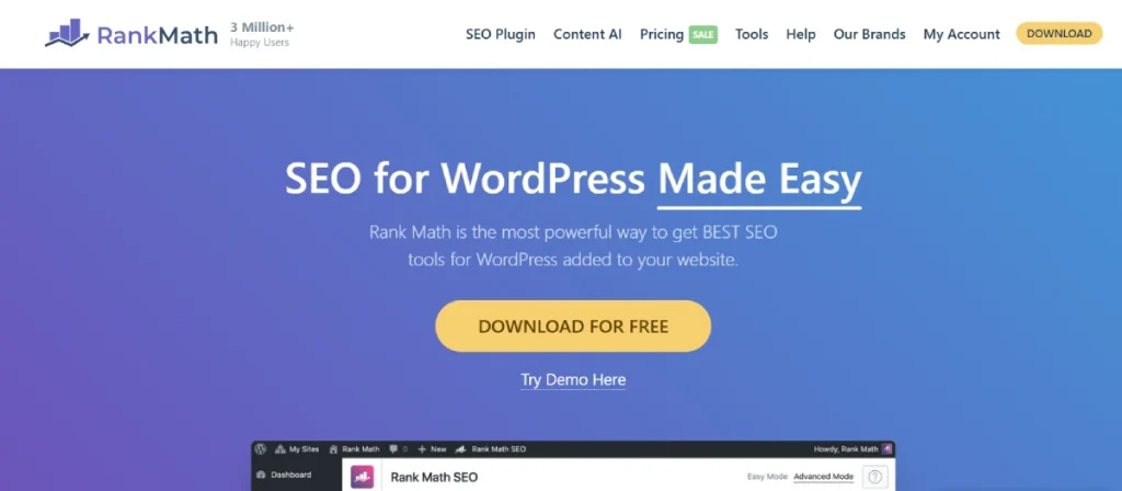 افزونه سئو وردپرس rank math